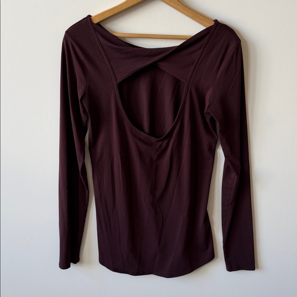 Athleta Maroon Flexlight Open Back Long Sleeve - image 4